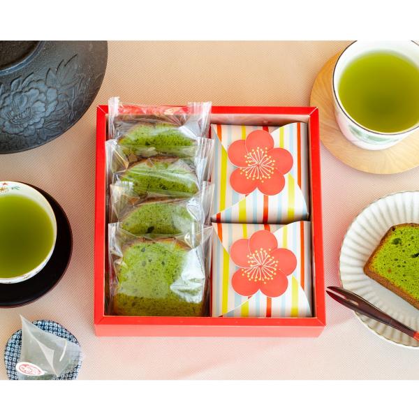 お茶旅 八十八夜香るお茶会 一段重 ギフト 八十八夜茶ティーバッグ と 八十八夜茶ケーキ 詰め合わせ〜