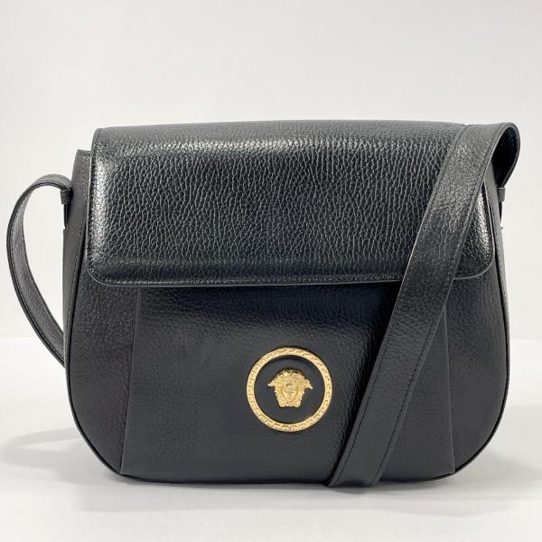 【美品】VERSACE　ヴェルサーチ　メデューサ　セカンドバッグ　金具　ロゴ　黒 GIANNI VERSACE ジャンニ・ヴェルサーチ Gianni Versace ショルダー