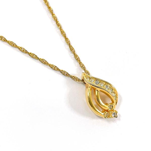 クリスチャンディオール Christian Dior ネックレス GP/ラインストーン