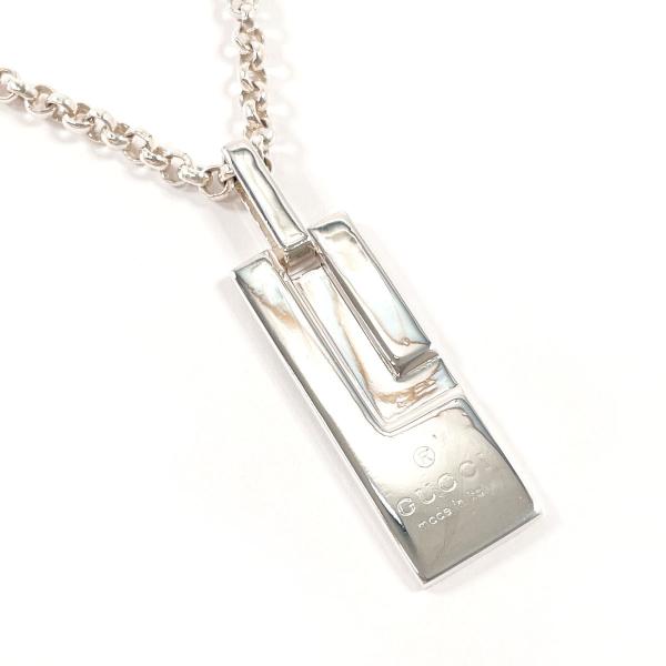 GUCCI グッチ ネックレス スクエア プレート シルバー925