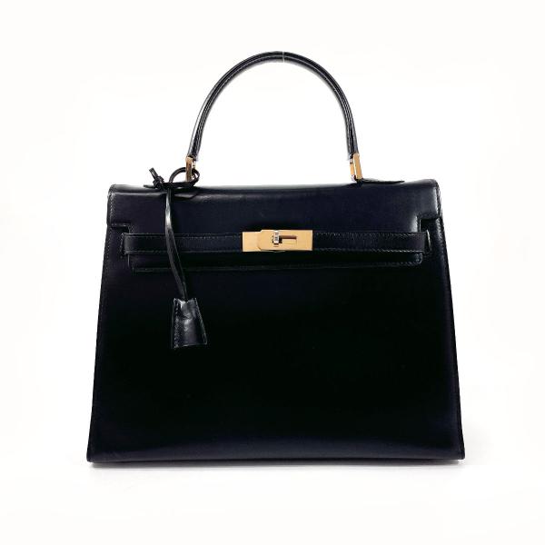Bally（バリー） ハンドバッグ ケリー型 レザー ブラック ヴィンテージ