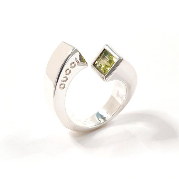 GUCCI グリーン シルバーリング 正規BOX 付き 】 グッチ リング メンズ GUCCI リング レディース