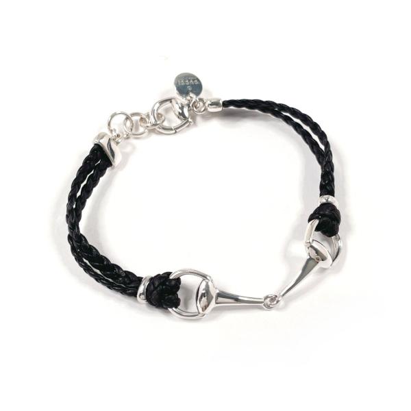 グッチ　ブレスレット　編み込み　ホースビット　ハミ　赤 グッチブレスレット編み込みホースビットハミ赤