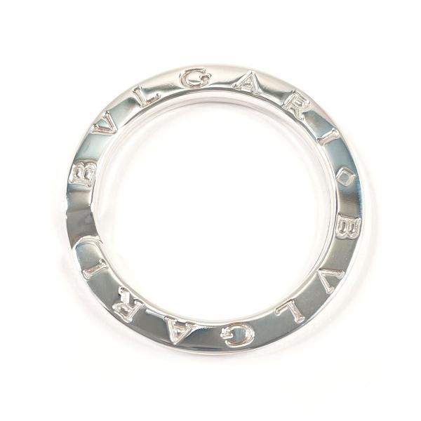 【新品未使用】BVLGARI キーホルダー・キーリング シルバー/ホワイト BVLGARI（ブルガリ） キーリング キーホルダー ペンダントトップ ロゴ