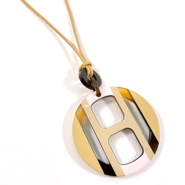 【はな】エルメス　 Hエキップ バッファロー ホーン ネックレス HERMES（エルメス） ネックレス H057087FL22 Hエキップ バッファロー