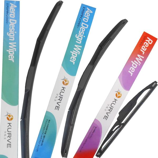 エアロ デザイン ワイパー ブレード フロント&amp;リア3本セット 530mm 350mm リア350mm N-WGN エヌワゴン JH1 JH2 