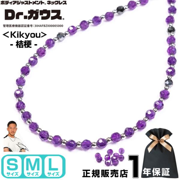 【新商品】Dr.ガウス 桔梗 ドクターガウス 磁気ネックレス アクセサリー 健康 管理医療機器 磁気治療器 スポーツアクセサリー パワーストーン 天然石 ＜Kikyou＞