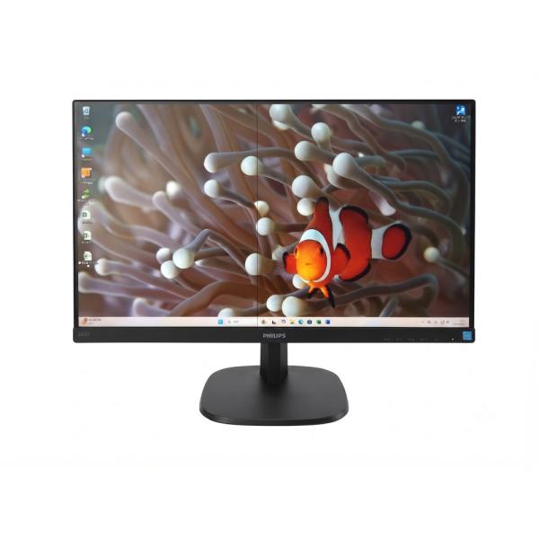 3辺フレームレス23.8インチ液晶モニタ PHILIPS 243V7Q【表示不良有ジャンク品】★本州送料無料★F12515