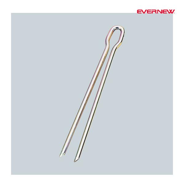 抜けにくい二俣仕様。ロープマーカーの径3mm、6mm、8mm用です。3mに1本の割合でご使用ください。・サイズ=釘：直径4mm×長さ14.5cm（折り返し部14.5cm）・自重=30g/本・材質=スチール（ユニクロメッキ）・ロープマーカー直...