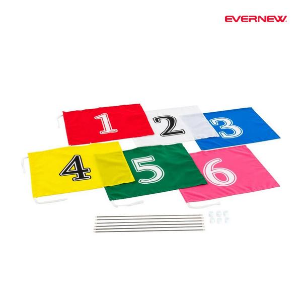 数字が見える等賞旗だから枠がついて数字の視認性アップ！サイズ：長さ45cm×高さ33cm自重：440g/組材質：旗：ポリエステル/ポール：スチール等賞旗用ポールキャップ6個付/スチールバー6本付6枚(1〜6)1組カラー：赤・白・青・黄・緑・...