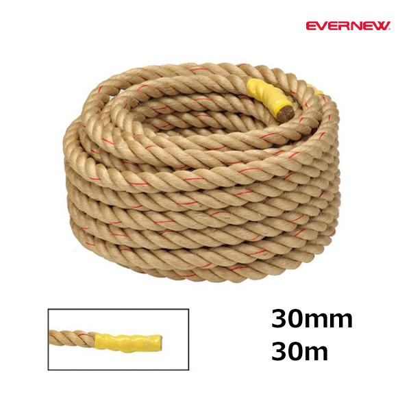 エバニューは日本綱引連盟公認ロープを扱う唯一のメーカーです。公認綱引ロープジュニア：サイズ直径30mm×長さ30m 18.5kg・材質=マニラ麻 ・末端熱圧縮チューブ加工 ・マーク入（センター =赤、センターから両側2m=白、センターから両...