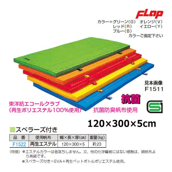 割引クーポン 体操マット 6cm厚 6号帆布 すべり止め付き 120×300×6cm