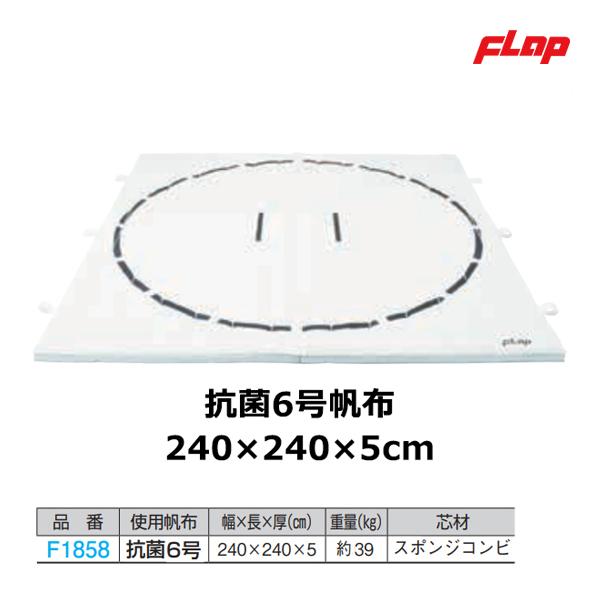 フラップ すもうマット(連結式) 抗菌6号 240×240×5cm F1858 ＜2022NP＞