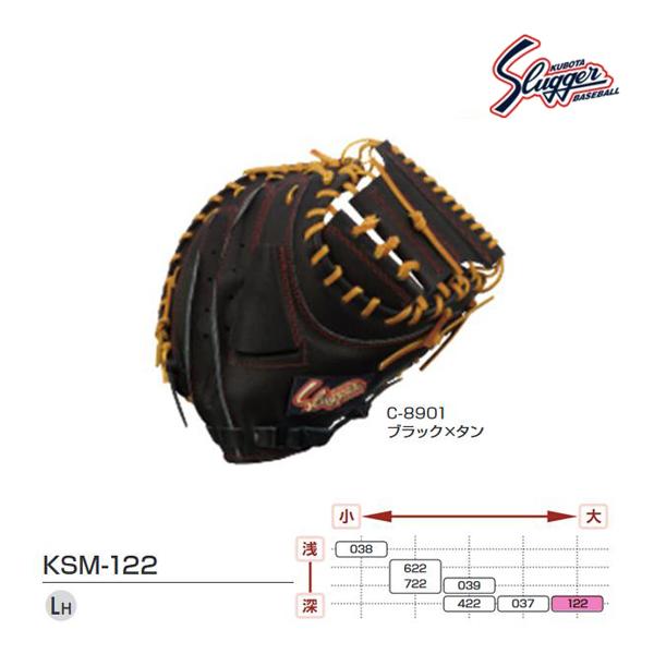 クボタスラッガー 軟式用キャッチャーミット ブラック×タン KSM-122-C 