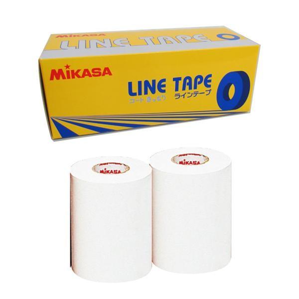 ミカサ ラインテープ 100mm幅×50m 2巻入 ビニール 伸びるタイプ ホワイト LTV-100-W