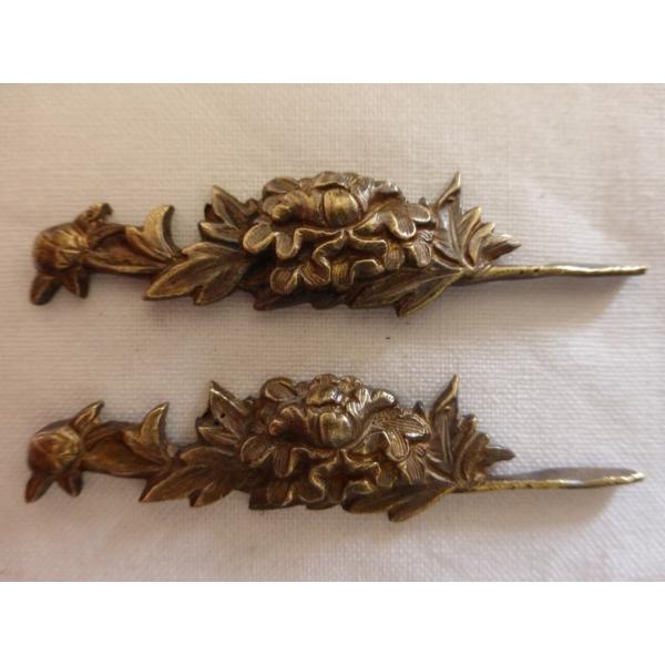 刀装具目貫「牡丹」、おもちゃとは違います。真剣刀装具としても使えます。