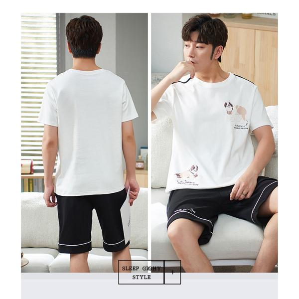 上下セット夫婦 パジャマ 人気パジャマ カップル ペアルック 綿 ペアパジャマ半袖 メンズ部屋着 ペアパジャマ 夏ルームウェア オシャレ レディース 最新人気