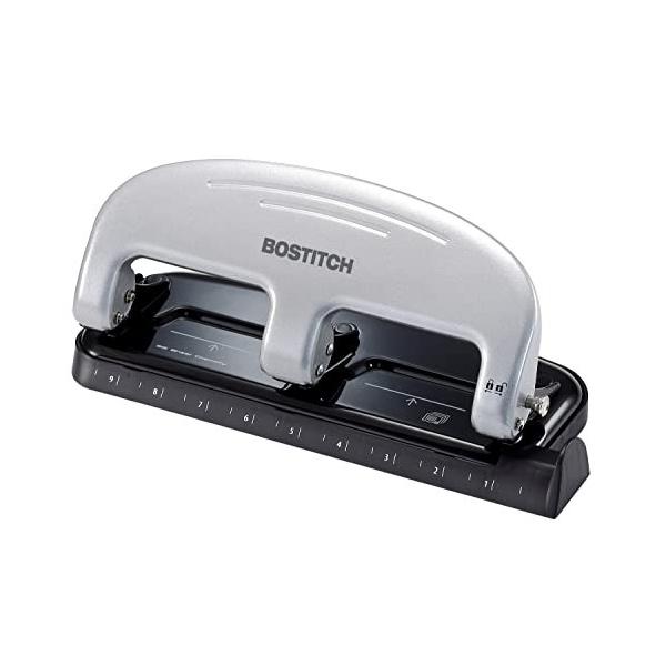 Three-Hole Punch  20 Sheet Capacity  Black/Silver ()