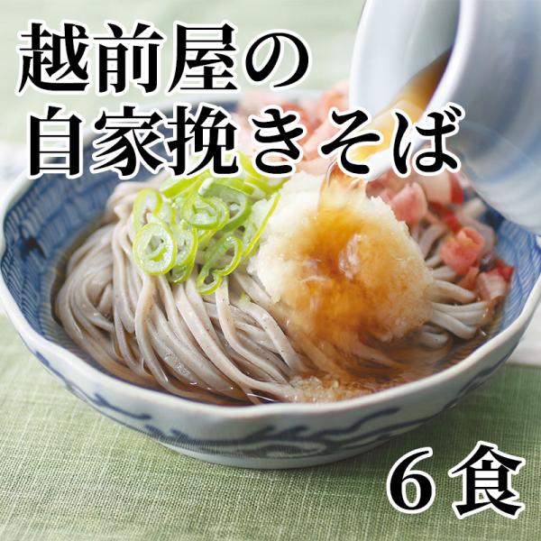 爆買 越前屋の自家挽きそば　６食