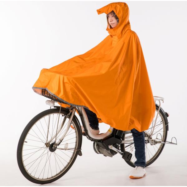 雨 の 日 カッパ 自転車