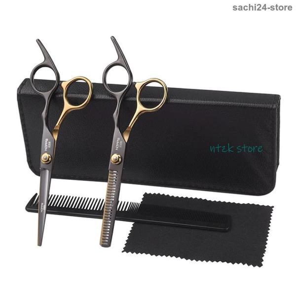 【自然な効果?操作簡単】すきばさみの歯が鋭くて、髪を引っかかりにくいです。自然な髪型を簡単に切れます。自宅でも手軽に自分の前髪カットや子供の髪の毛を切ることなどができ、とても便利です。【多機能＆高品質】髪を切るだけじゃなくて、紙、段ボール、...