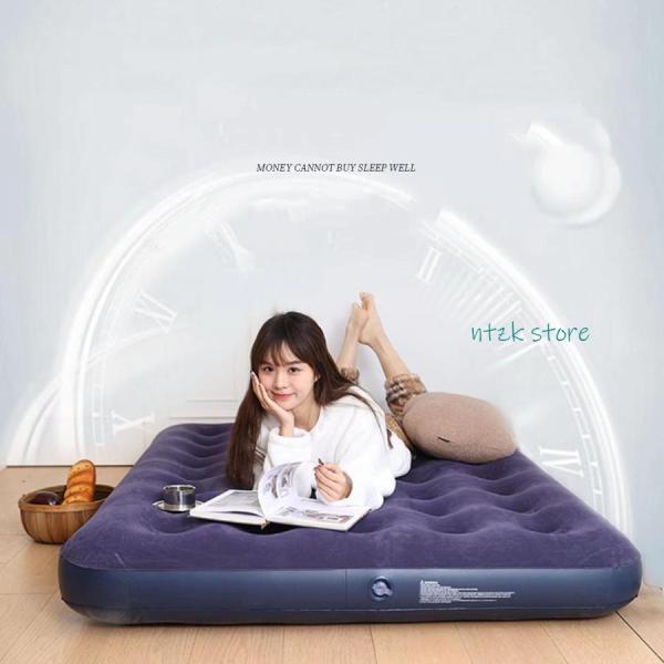 商品名:エアーマット エアーベッド 空気ベッド シングル 簡易ベッド 車中泊 エアーマットレス 188*72*22cm 来客用 キャンプ用品 一人用 ベロア調 アウトドア コンパクト 収納 防災 BBQ レジャー              ...