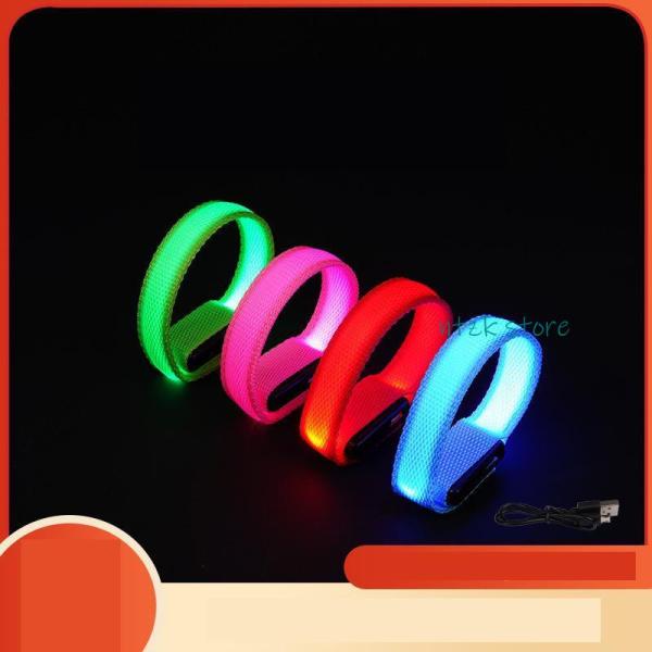 商品名:光るブレスレット USB充電式 LEDライト 夜間防犯 事故防止 ウォーキング 男女兼用 ジョギング 腕輪 長さ調節可能 散歩 繰り返し使用 子供用 大人用 使いやすい                            商品説明...