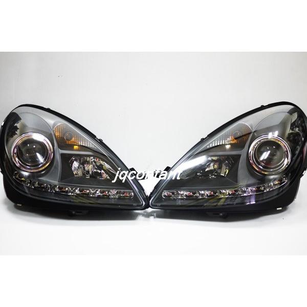 ベンツ R171 SLK LEDデイライト プロジェクターヘッドライト ブラック