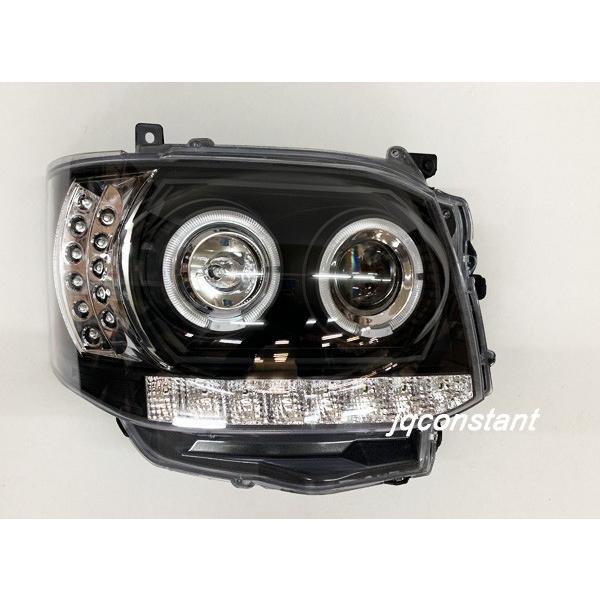 2010-2012y ハイエース200系 LEDイカリング付 プロジェクターヘッド 