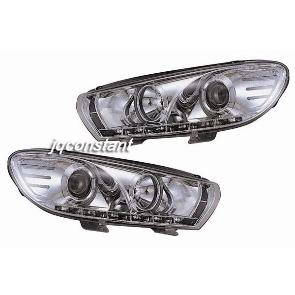 VW シロッコ Scirocco クロームヘッドライト LEDデイライト付 2008