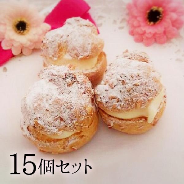 お得なシューアイス（バニラ）詰め合わせ、ギフトや大勢でお召し上がりいただけます。【産地】福岡県【内容量】1箱＝15個入り【商品サイズ】1個40g【箱サイズ】縦185mm×横270mm×高さ145mm、60g【原材料】牛乳、卵、グラニュー糖、...