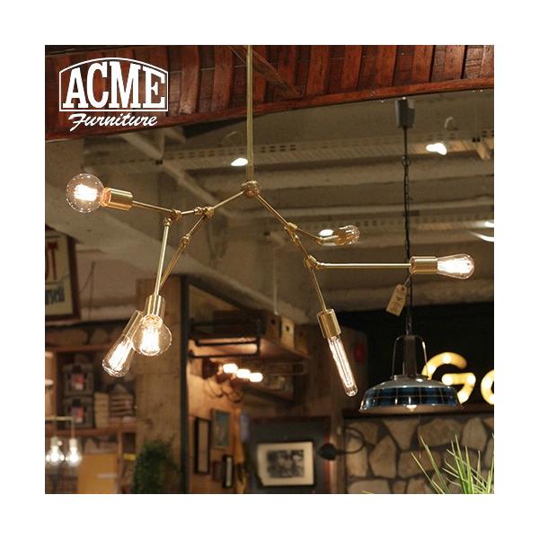 ACME Furniture �A�N���t�@�j�`���[ SOLID BRASS LAMP 6ARM CHANDELIER �\���b�h�u���X �y���_���g�����v 6�A�[�� �V�����f���A