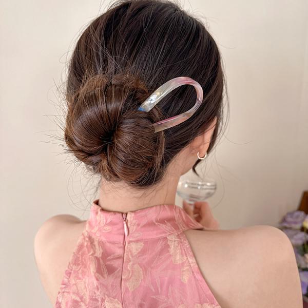 かんざし シェル風  ヘアアクセサリー シンプル 大きい 結婚式 成人式 二次会 髪留め 普段使い ヘアアレンジ 上品 エレガント パーティー レディース 大人ぽい