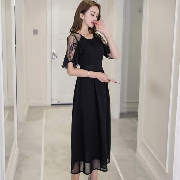 レース切替 フリルロング丈aラインワンピース ロングドレス ブラックドレス パーティードレス 大きいサイズ エレガント Jsファッション Buyee Buyee Japanese Proxy Service Buy From Japan Bot Online