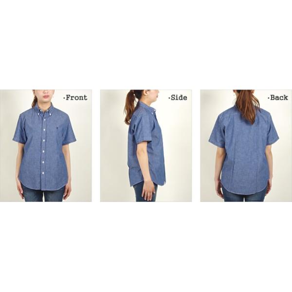 ジムフレックス Gymphlex シャンブレーボタンダウン半袖シャツ Half Sleeve Chambray Shirt J 1243cod レディース Buyee Buyee Japanese Proxy Service Buy From Japan Bot Online