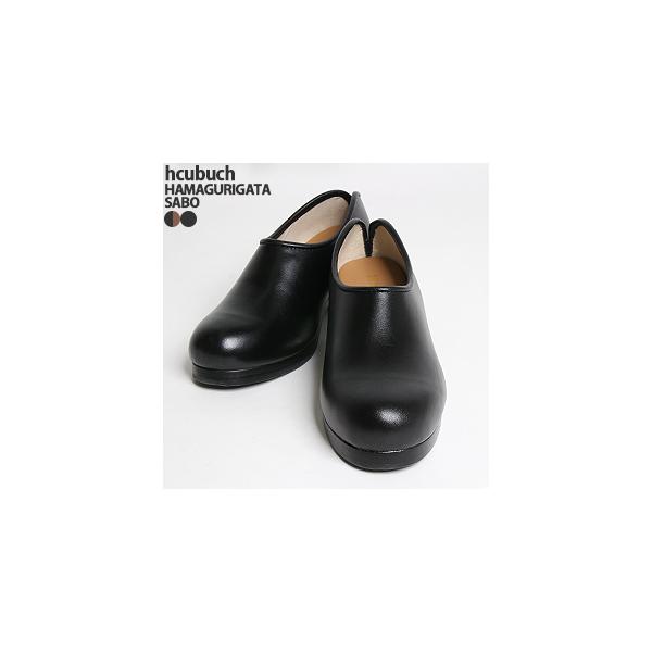 [クーポンで20%OFF]フーブ/hcubuch はまぐりがた カウレザーサボ サンダル シューズ ウッドヒール COW LEATHER SABO H035 レディース