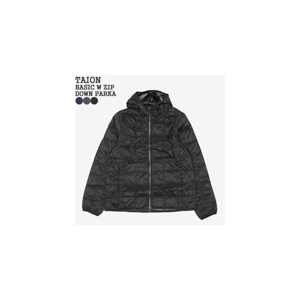 [クーポンで15%OFF]タイオン/TAION ベーシックWジップダウンパーカー フード付きダウンジャケット TAION-106WZ メンズ レディース ユニセックス