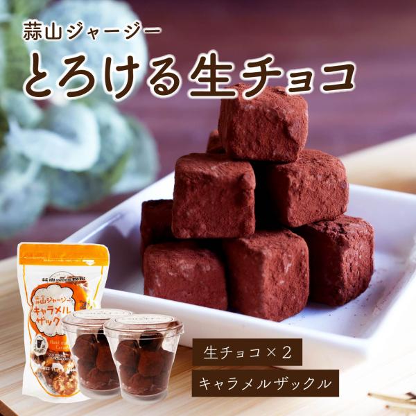 とろける生チョコ 12粒×２個  蒜山高原 ひるぜん チョコレート  キャラメルザックル ギフト プチギフト 冷蔵