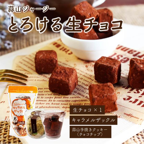 とろける生チョコ 蒜山手焼きチョコチップクッキー キャラメルザックル チョコレート ギフト 送料無料 冷蔵