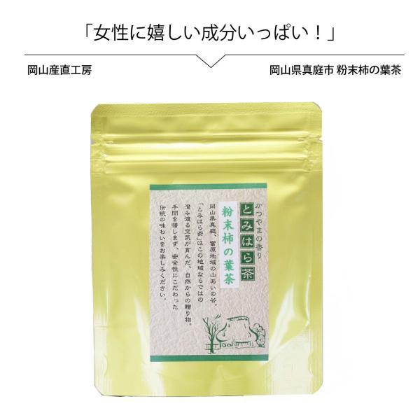 粉末茶 柿の葉茶50g 農薬不使用 かきの葉 粉末 送料無料