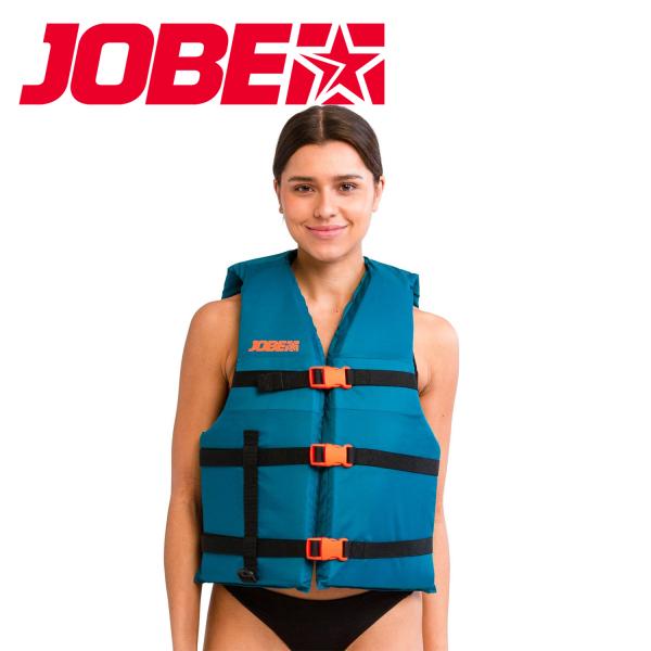 JOBE Universal Life Vest Tealユニバーサル ライフベスト ティールサイドが開いているので、さまざまなサイズや体型に合わせて調整できます。YKK バックルと 3 本の調節可能なウェビング ストラップにより、優れたフ...