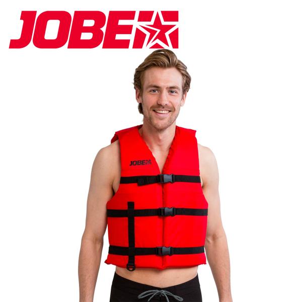 JOBE Universal Life Vest Redユニバーサル ライフベスト レッドサイドが開いているので、さまざまなサイズや体型に合わせて調整できます。YKK バックルと 3 本の調節可能なウェビング ストラップにより、優れたフィッ...