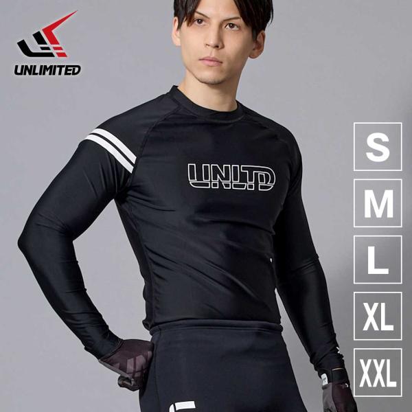 UNLIMITED ラッシュガード 長袖 紫外線対策 ロングスリーブ ジェットスキー 黒 S-XXL ULR0621