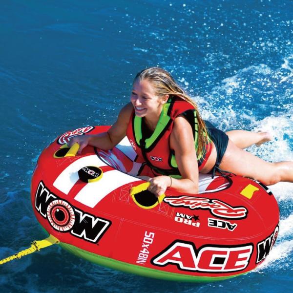 トーイングチューブ WOW ワオ エースレーシング 1人乗り ラウンド型 ジェットスキー W15-1120