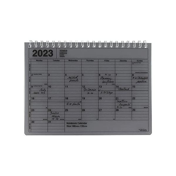 手帳 2023 スケジュール帳 ダイアリー 2023年1月始まり 月間ブロック S ノートブックカレンダー・S マークス