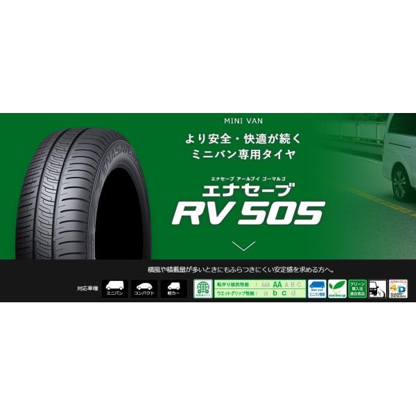 エナセーブ 2025年製造 ダンロップ DUNLOP 195/65R15 ENASAVE RV505