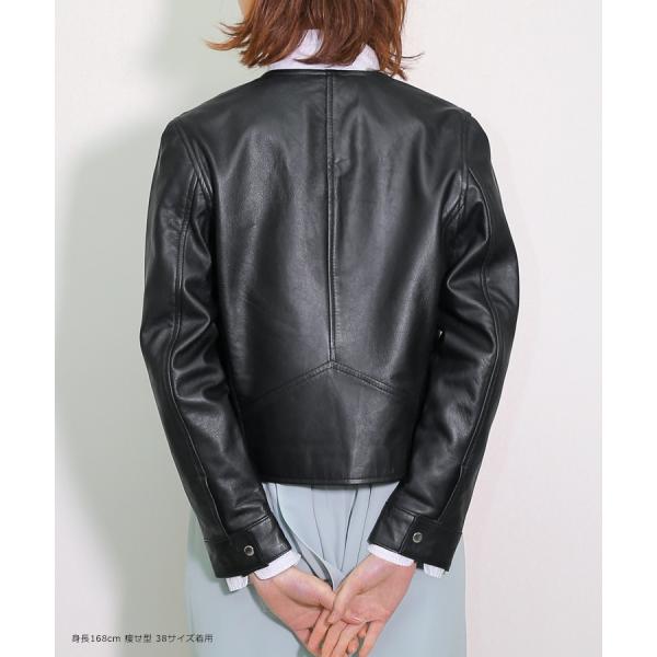 本革 ラムレザー ノーカラー 襟なし ライダース ジャケット レディース ブラック レザージャケット 革ジャン ふだん着レザー L881 有料ラッピング対応 /【Buyee】 本革 ラムレザー ノーカラー 襟なし ライダース ジャケット レディース ブラック レザージャケット 革ジャン ふだん着レザー L881 有料ラッピング対応 /【Buyee】