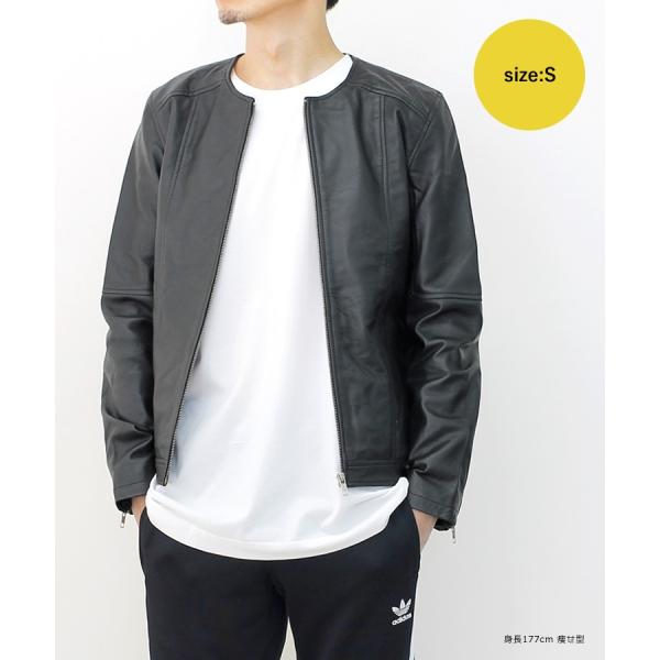 本革 ノーカラー レザージャケット メンズ ブラック 革ジャン ふだん着レザー L957 Nq Buyee Buyee Japanese Proxy Service Buy From Japan Bot Online
