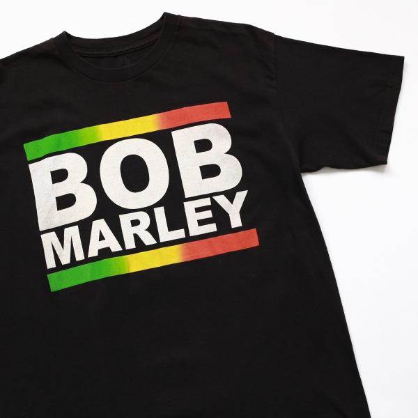 中古 Bob Marley ボブ・マーリー ロック バンド Tシャツ ブラック Mサイズ 古着 UR-0270