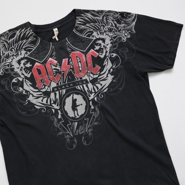 中古 ACDC エーシーディーシー ブラック・アイス バンドT Tシャツ ブラック 古着  UR-0275